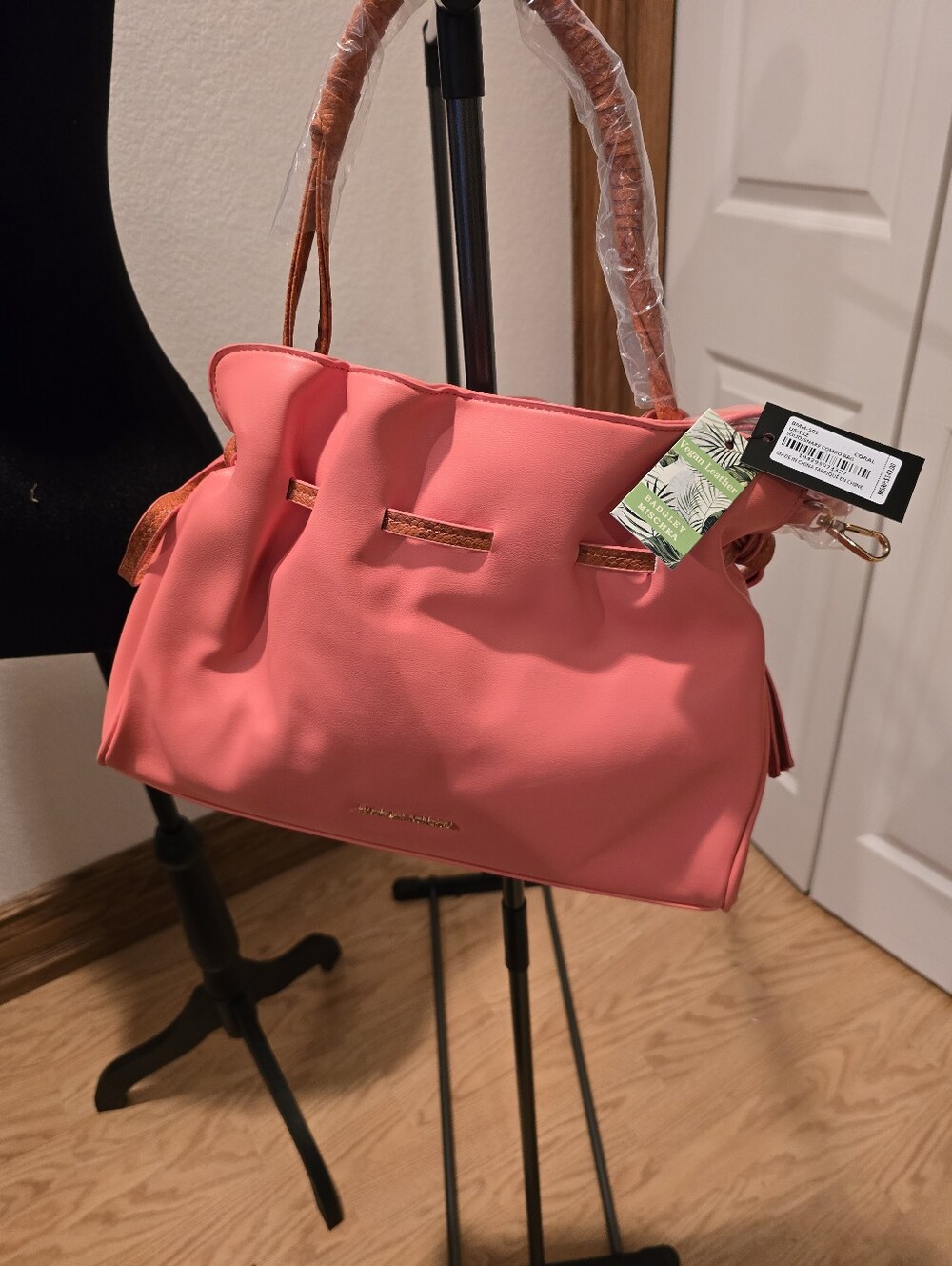 Badgley Mischka Coral Solid Snake Combo Bag